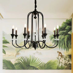 Vintage Iron Scroll Chandelier
