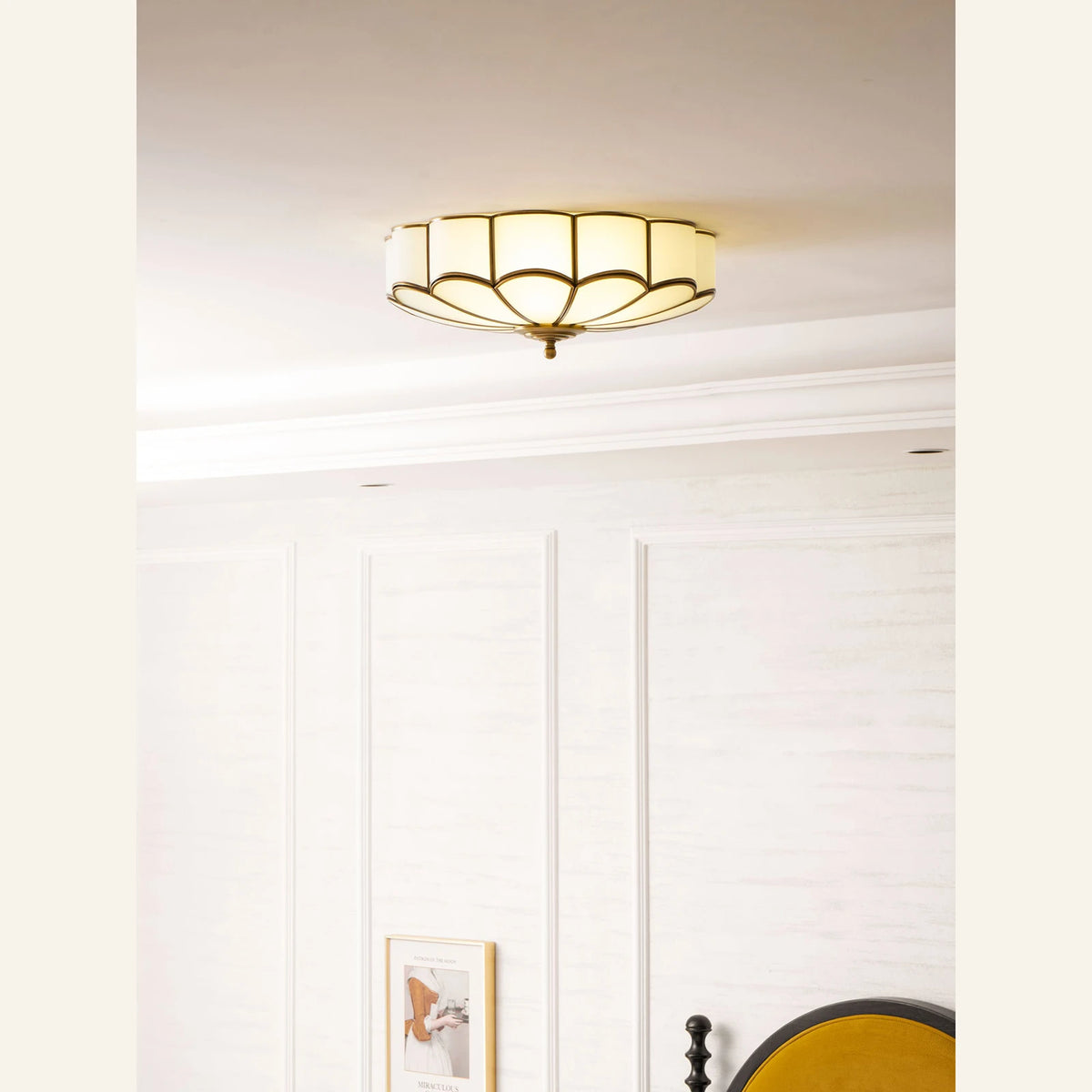 Camellia Glass Flush Mount Ceiling Light