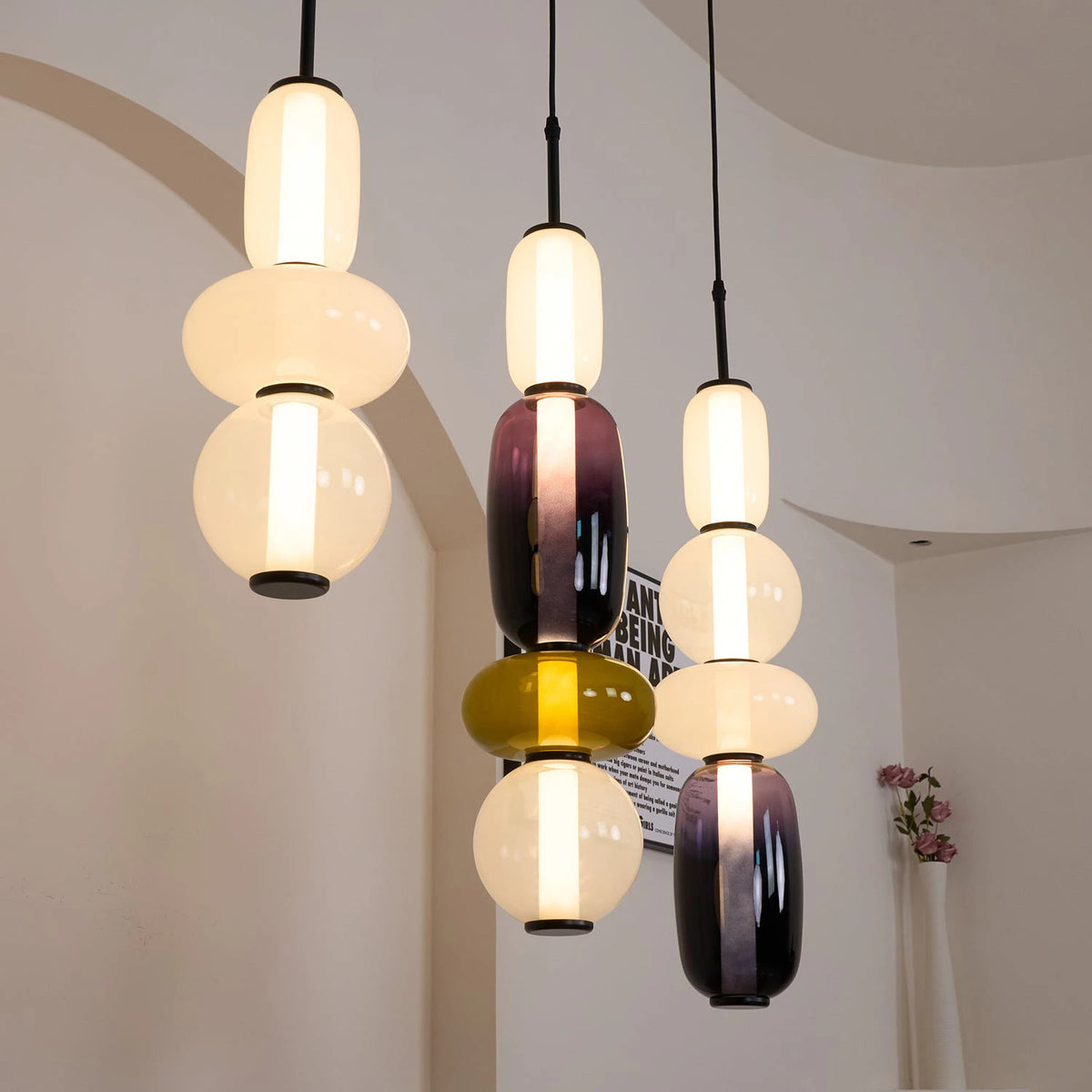 Candied Glass Stack Pendant Light
