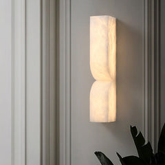 Double Curve Alabaster Wall Light