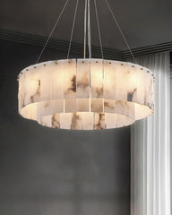Alabaster Drum Chandelier