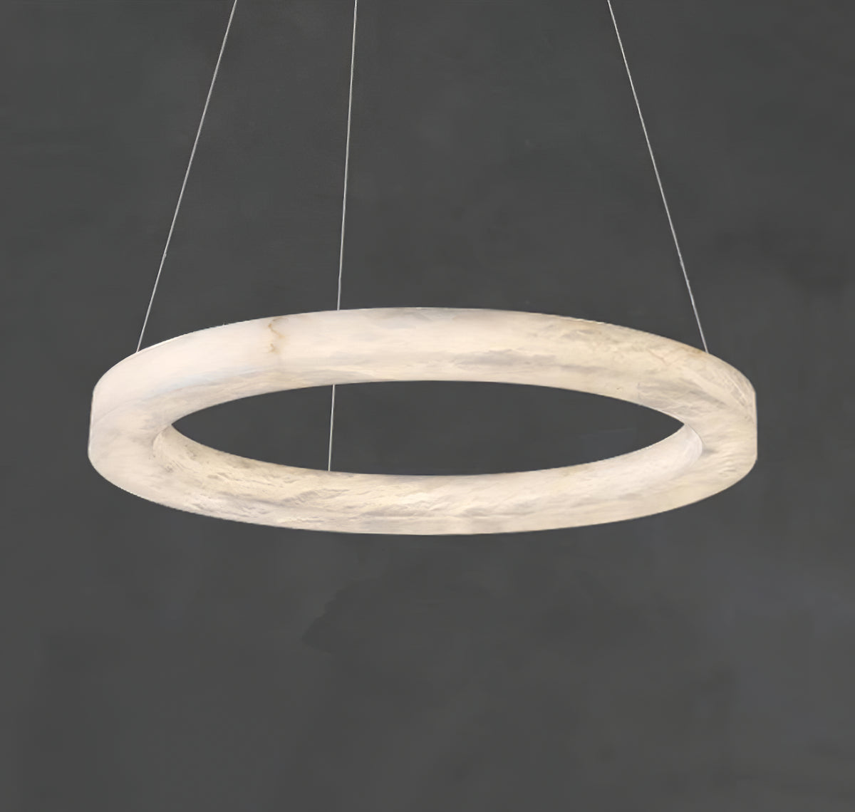 Triple Ring Alabaster Pendant Light - view 15 | Liootrlamp