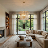 Coralie Textured Glass Pendant Light with Curled Petal Edges