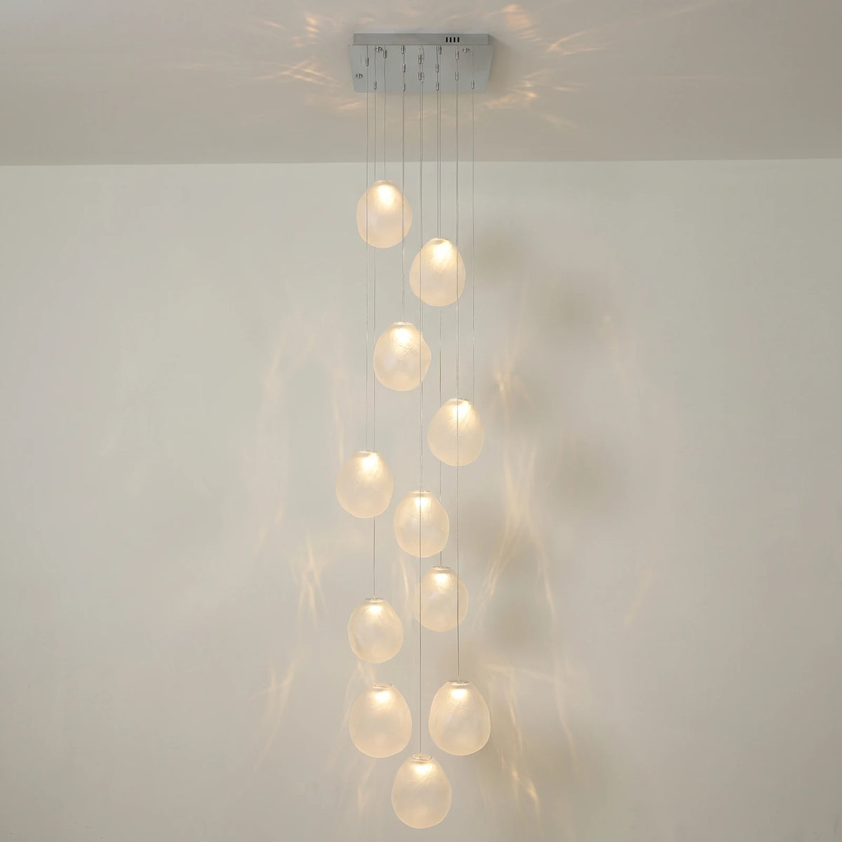 Driftstone Textured Glass Cluster Chandelier