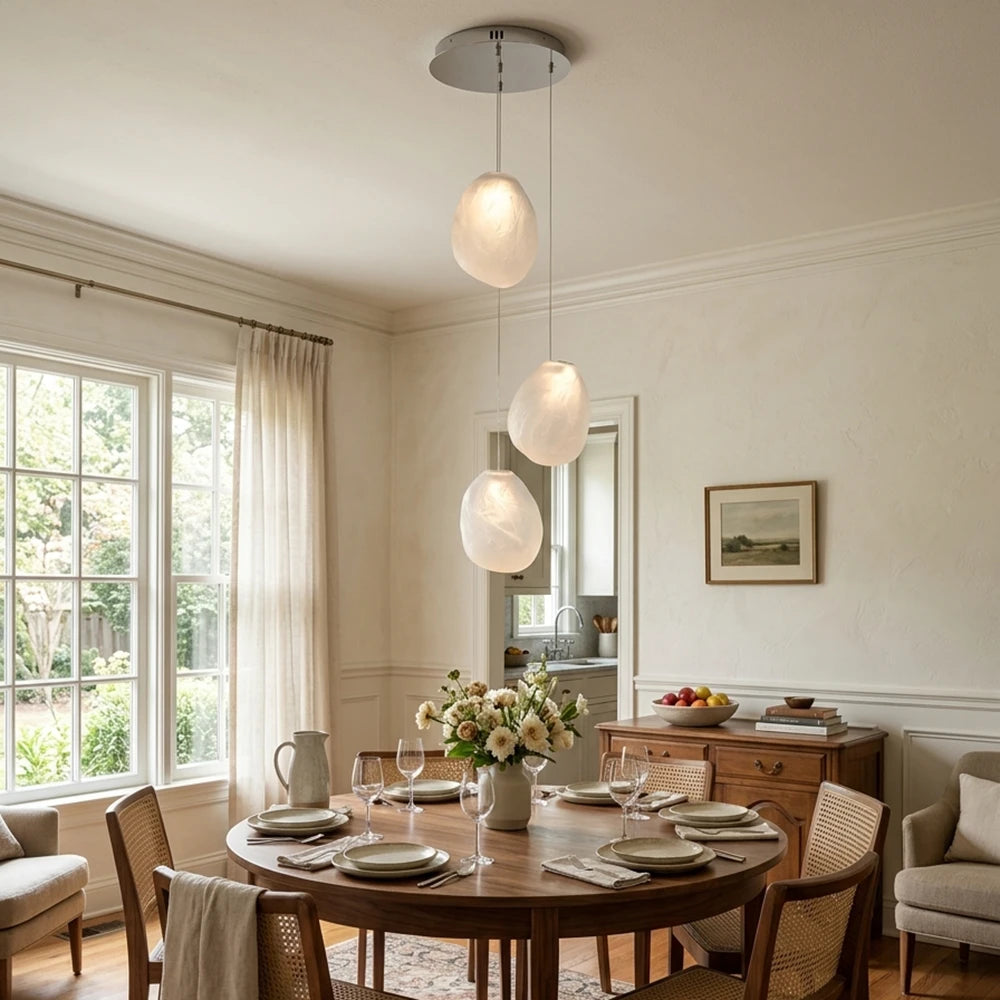 Driftstone Textured Glass Cluster Chandelier