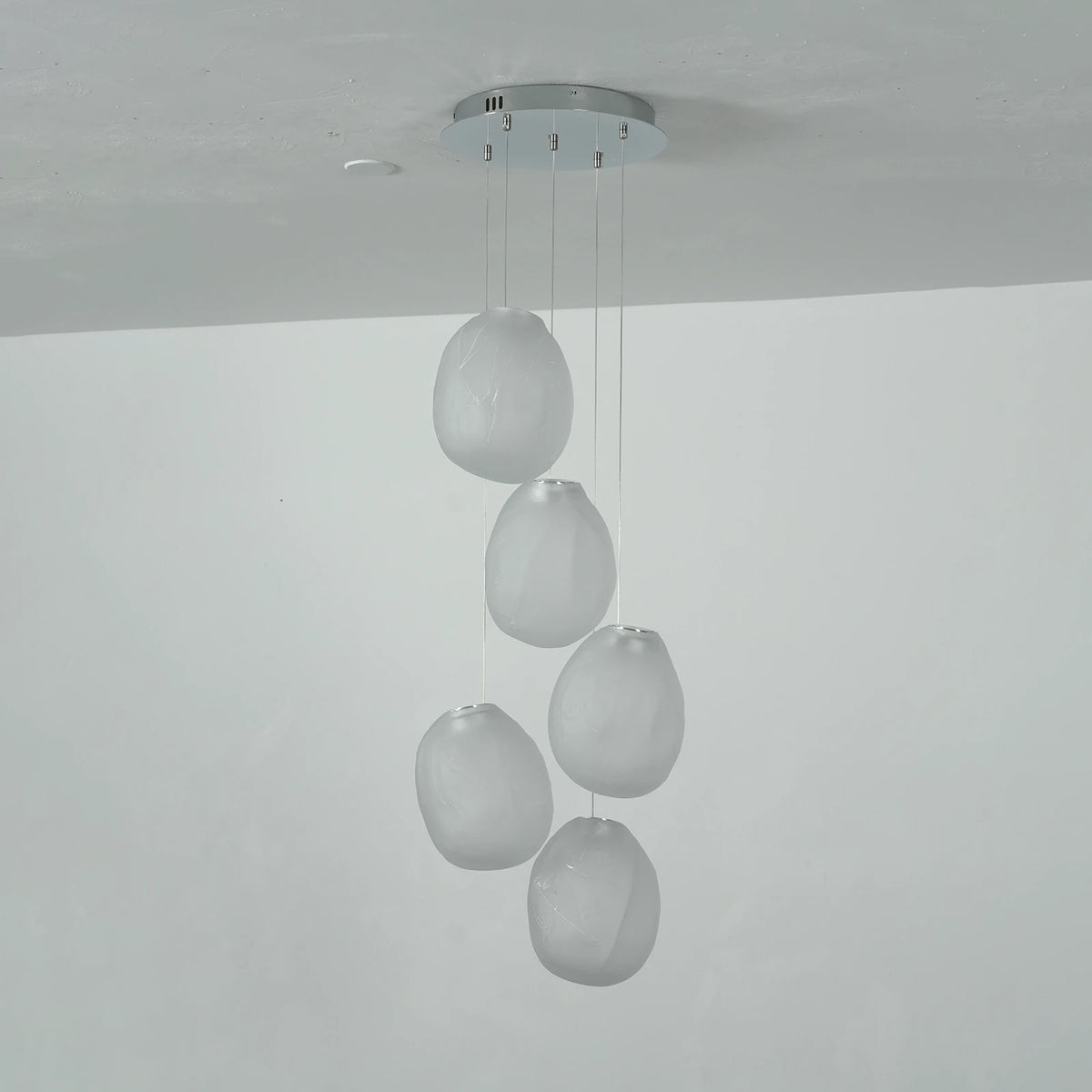 Driftstone Textured Glass Cluster Chandelier