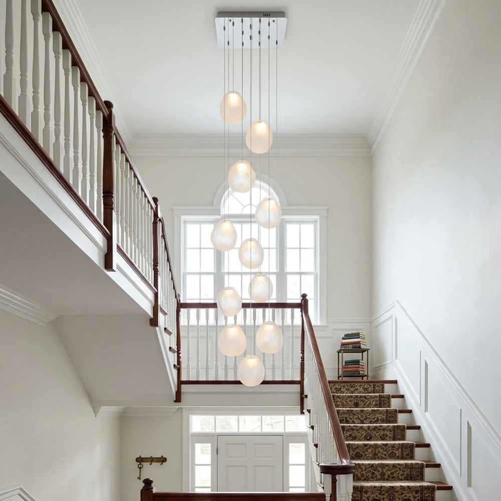Driftstone Textured Glass Cluster Chandelier