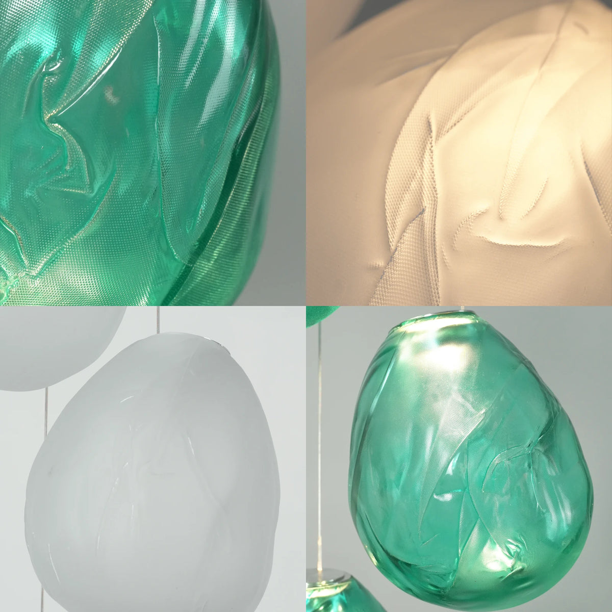 Driftstone Textured Glass Cluster Chandelier
