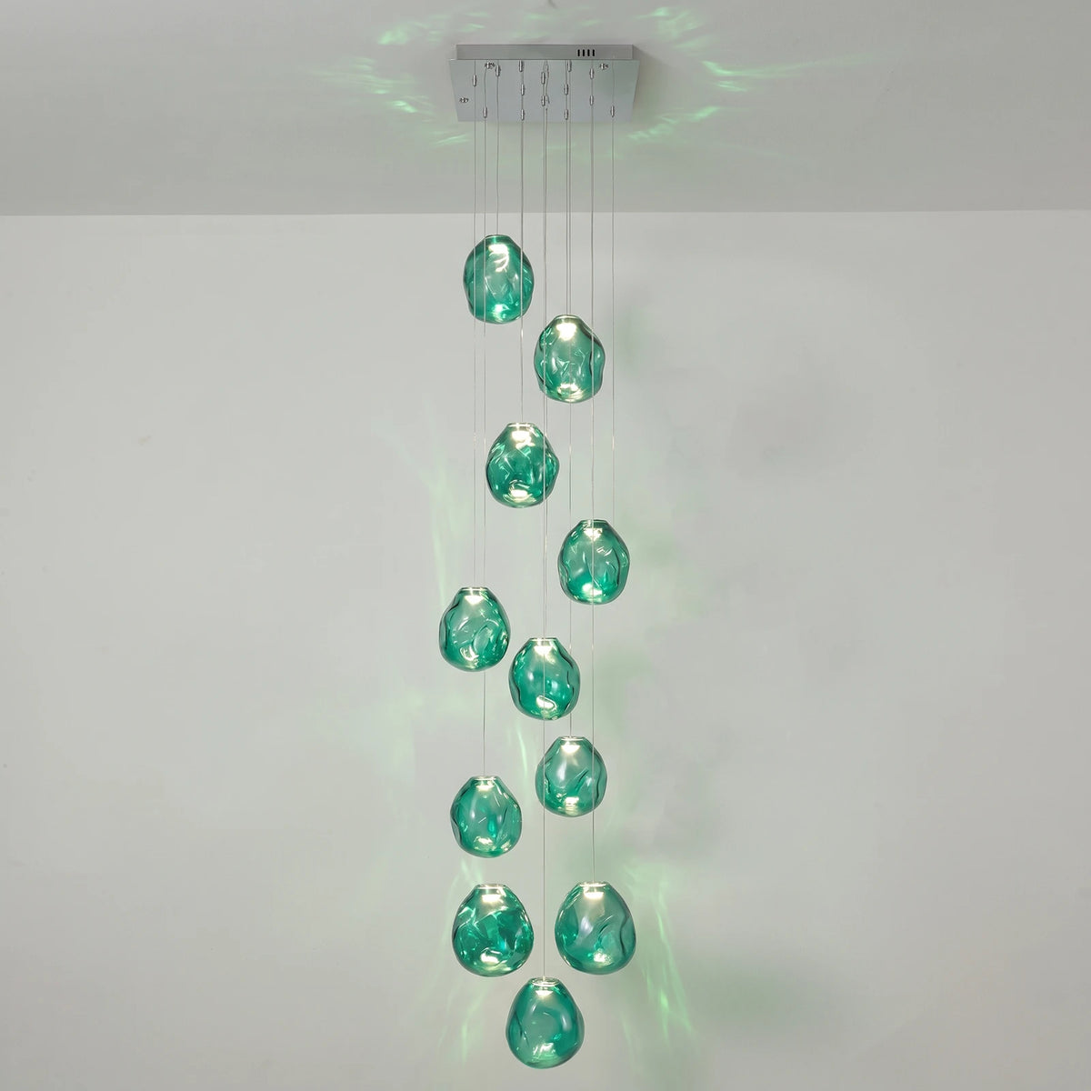 Driftstone Textured Glass Cluster Chandelier