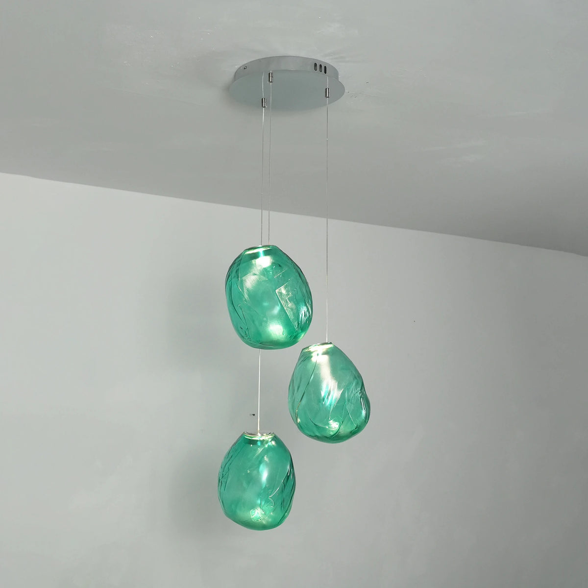 Driftstone Textured Glass Cluster Chandelier