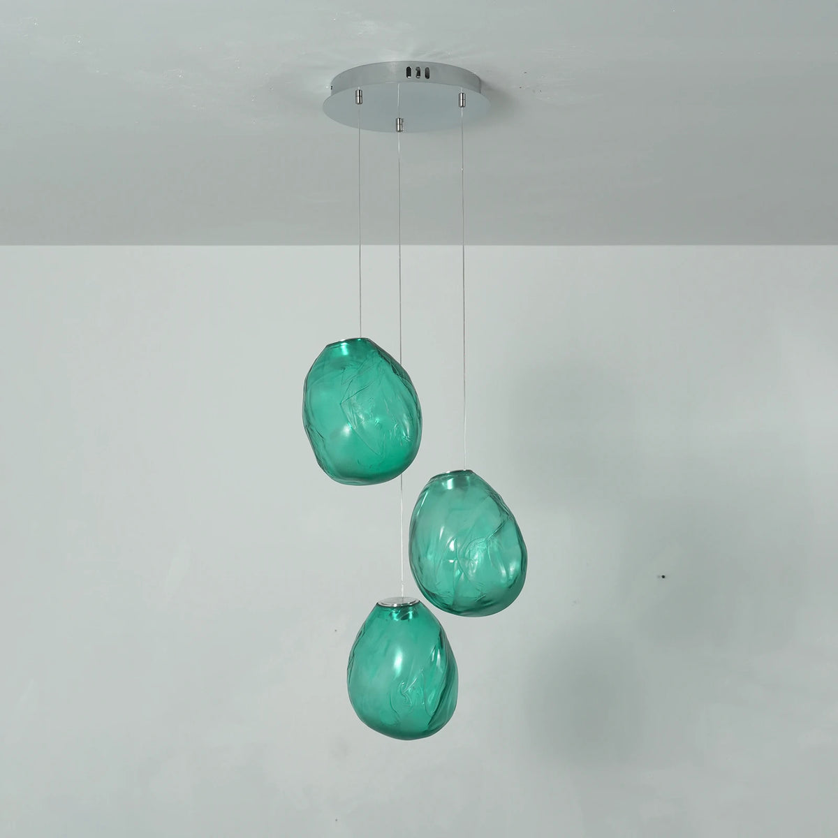 Driftstone Textured Glass Cluster Chandelier