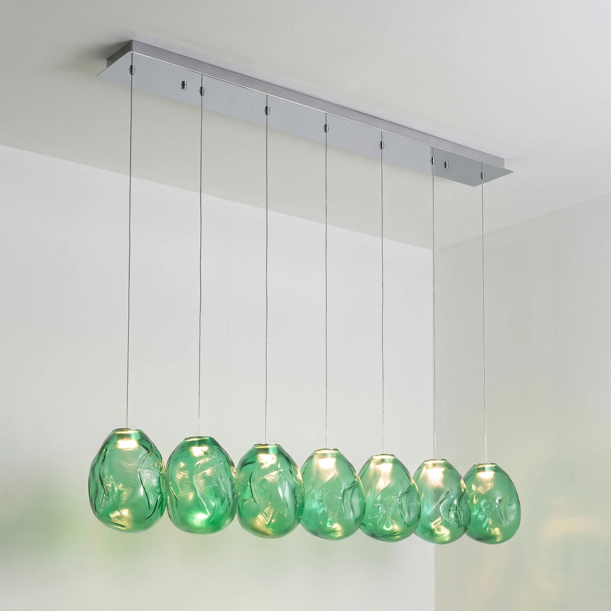 Driftstone Textured Glass Cluster Chandelier