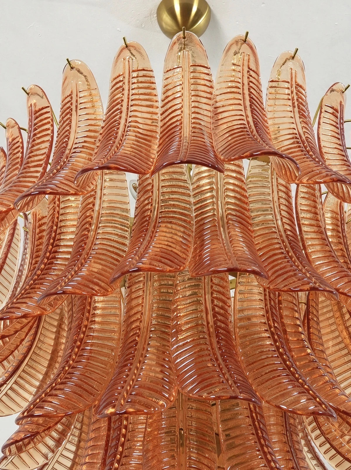 Fernelle Tiered Glass Leaf Chandelier