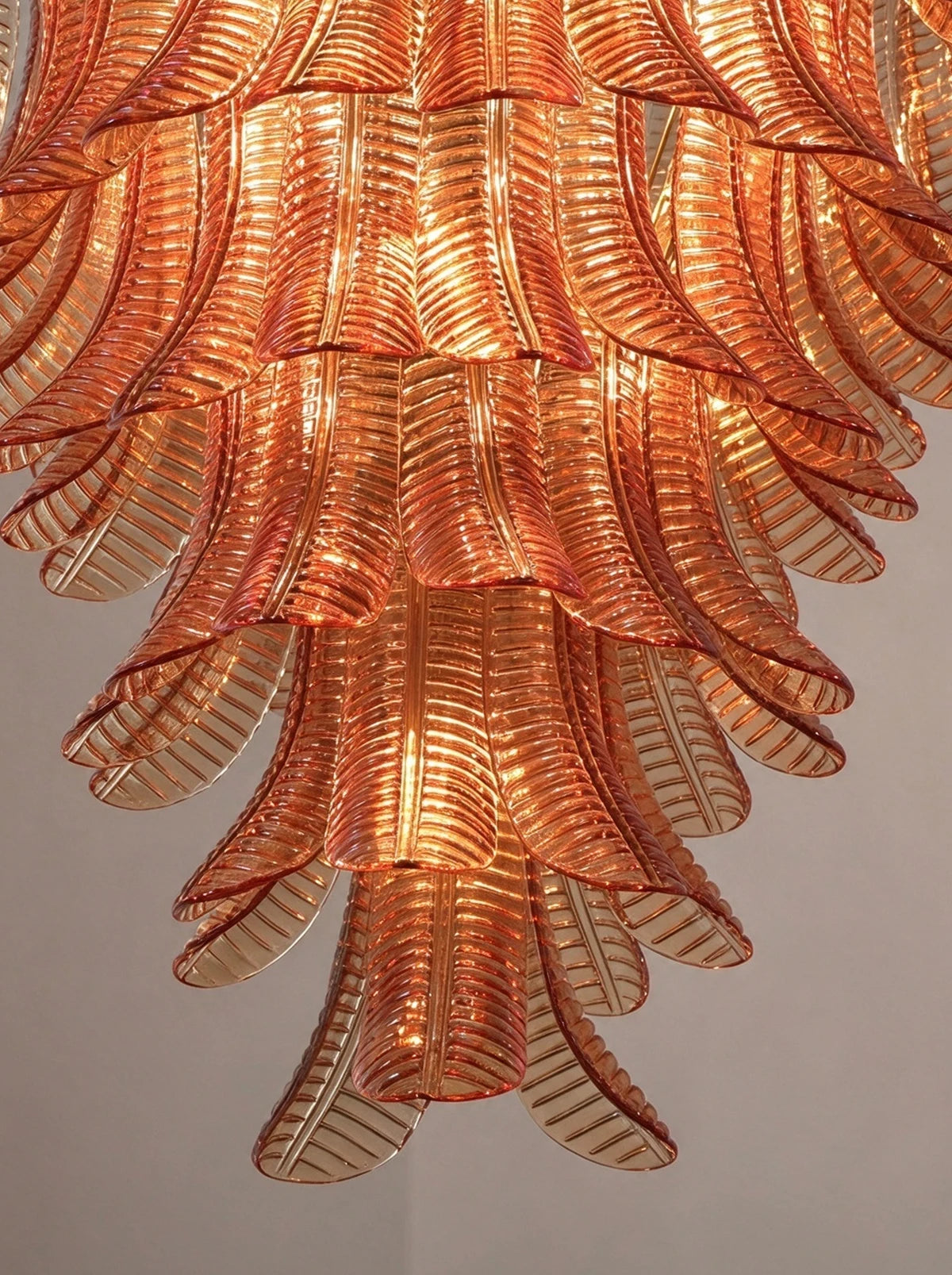 Fernelle Tiered Glass Leaf Chandelier