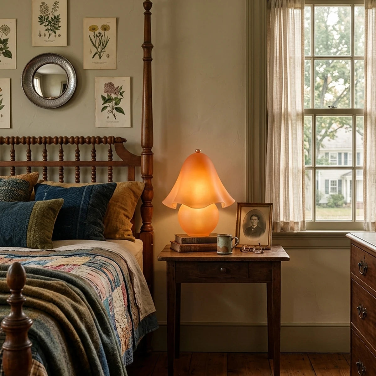 Fiora Scalloped Mushroom Table Lamp