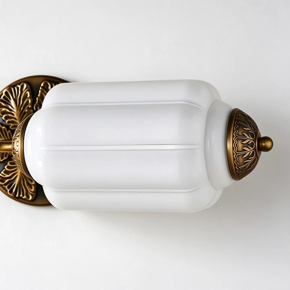 Florienne Vintage Double Wall Sconce with Ribbed Shades