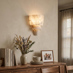 Geometric Alabaster Wall Lamp
