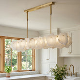 Linear Magari Irregular Alabaster Chandelier - view 2 | Liootrlamp