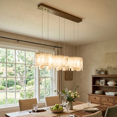 Luxury Alabaster Modern Layering Chandelier