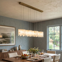Luxury Alabaster Modern Layering Chandelier