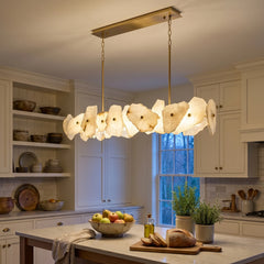 Natural Alabaster Modern Round Chandelier