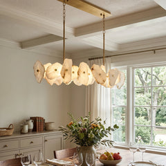 Natural Alabaster Modern Round Chandelier