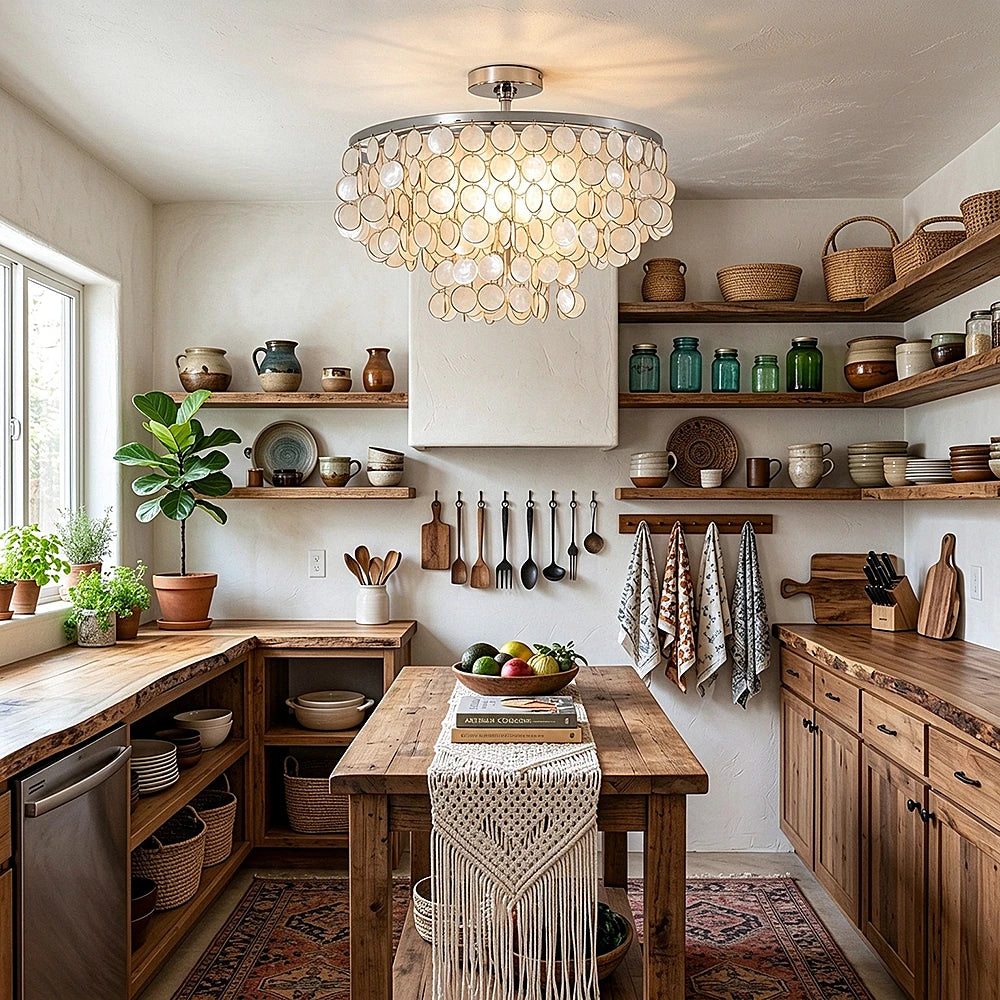 Nerelle Tiered Disc Semi-Flush Ceiling Light