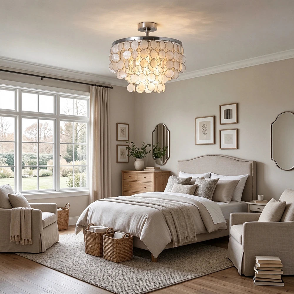 Nerelle Tiered Disc Semi-Flush Ceiling Light