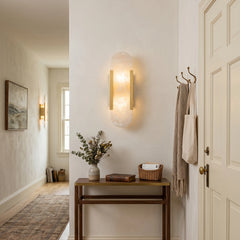 Oval Melange Alabaster Wall Sconce