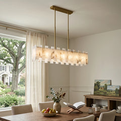 Rectangular Alabaster Chandelier