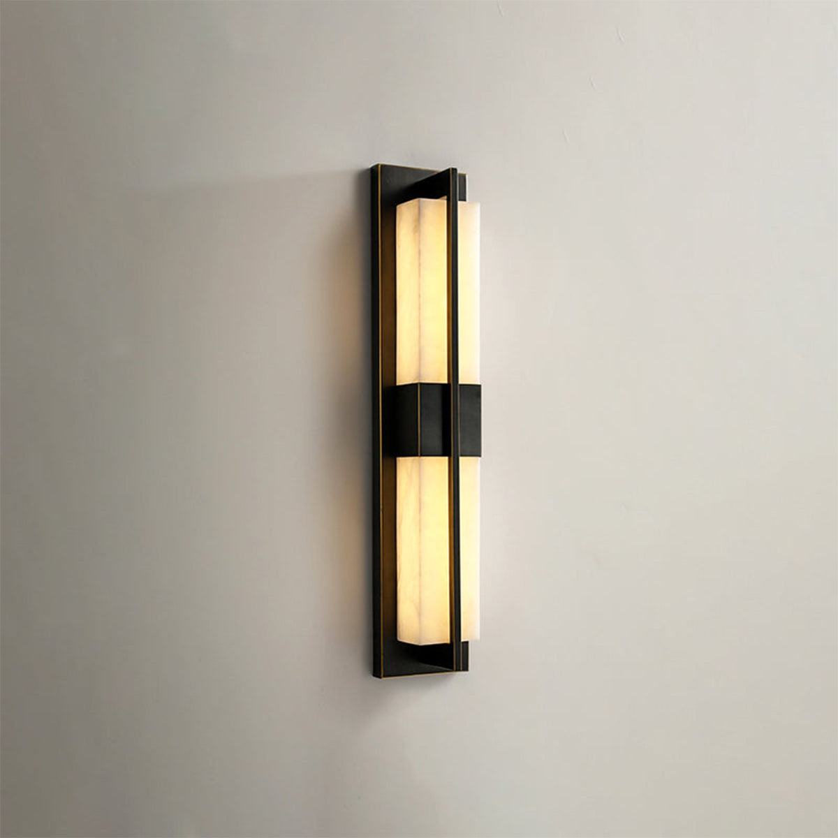 Rectangular Luxury Alabaster Wall Sconce - view 15 | Liootrlamp