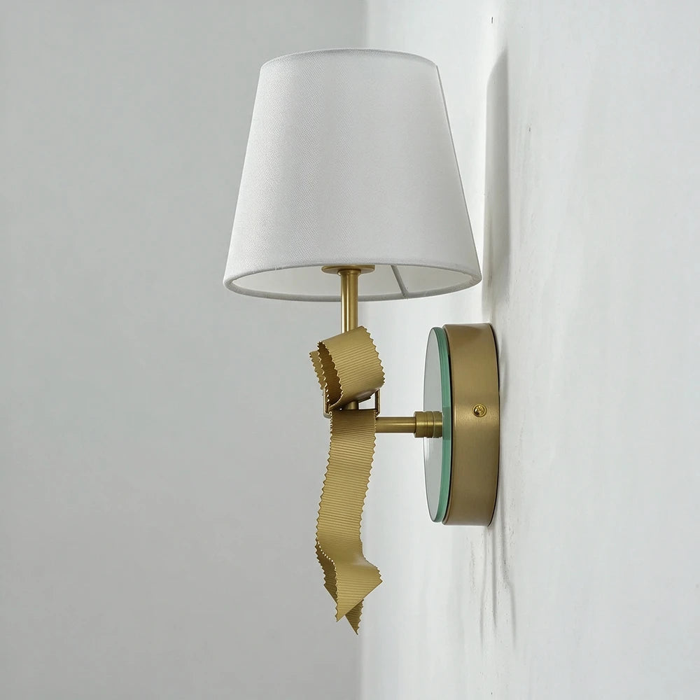 Rosette Ribbon Bow Wall Sconce