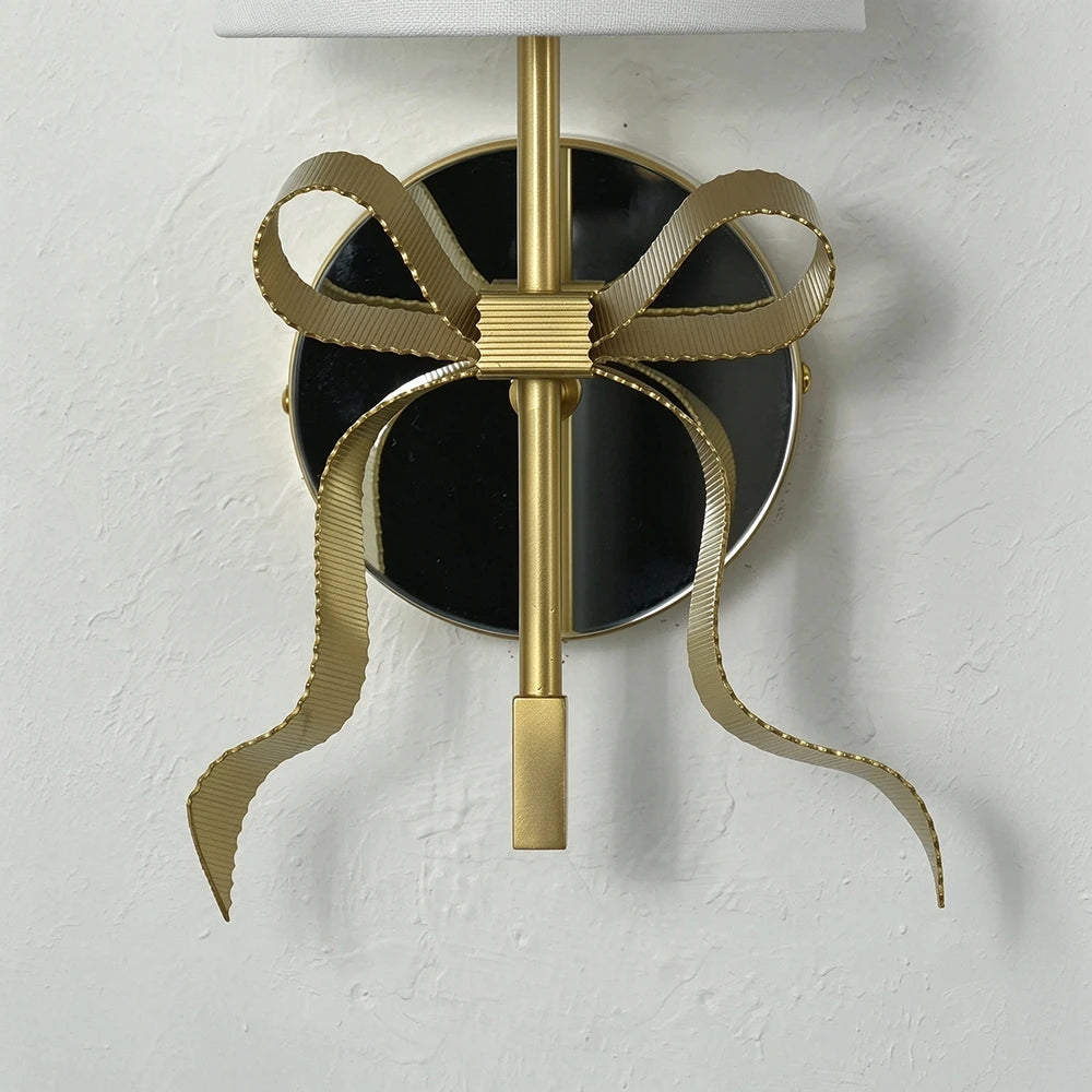 Rosette Ribbon Bow Wall Sconce
