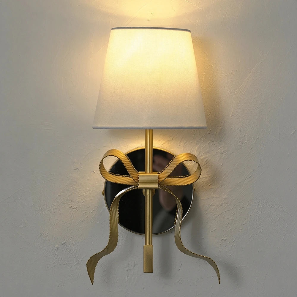 Rosette Ribbon Bow Wall Sconce