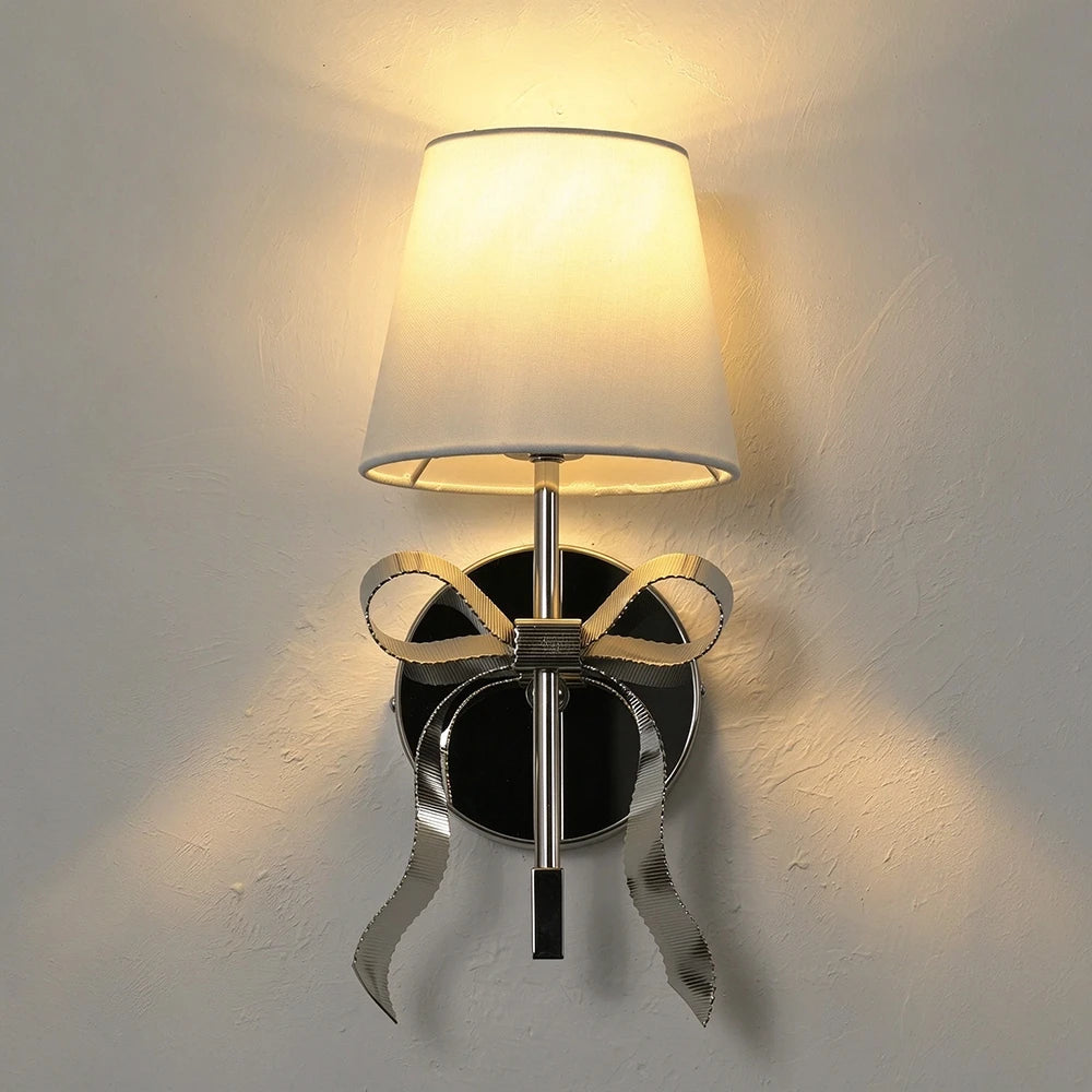 Rosette Ribbon Bow Wall Sconce
