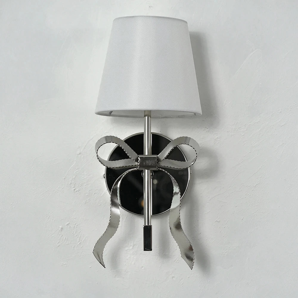 Rosette Ribbon Bow Wall Sconce
