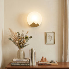 Round Lasterba Alabaster Wall Lamp