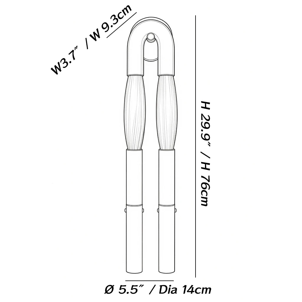 Dimensions of the Shaped Double Wall Sconce