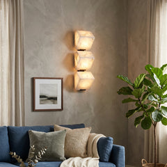 Stepped Minimalist Alabaster Wall Lamp