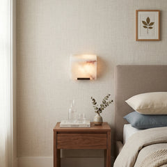 Stepped Minimalist Alabaster Wall Lamp