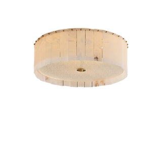 Alabaster multi-layered circular chandelier