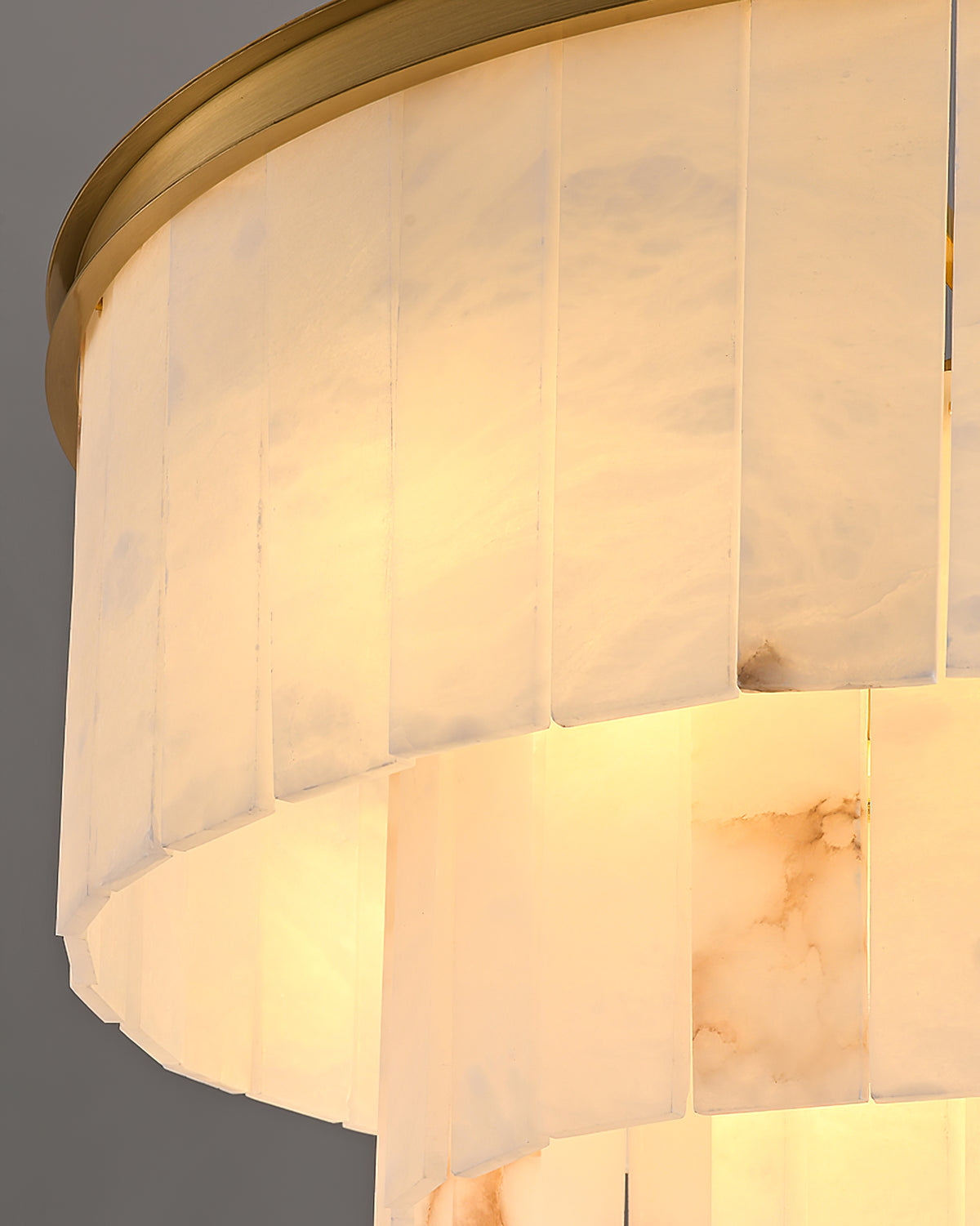 Alabaster Multi-Layered Circular Chandelier - view 18 | Liootrlamp