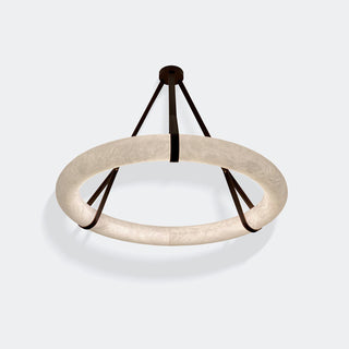 Leather Alabaster Pendant Light