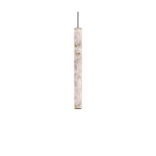 Slim Alabaster Cylinder Pendant Light