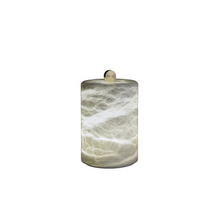 Cylindrical Alabaster Table Lamp