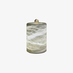 Cylindrical Alabaster Table Lamp