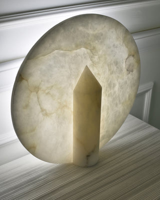 Geometric Alabaster Table Lamp