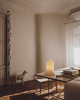 Alabaster Pyramid Table Light