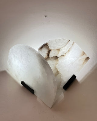 Fan-Shaped Alabaster Wall Light