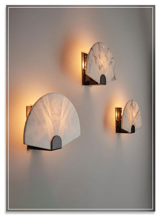 Fan-Shaped Alabaster Wall Light